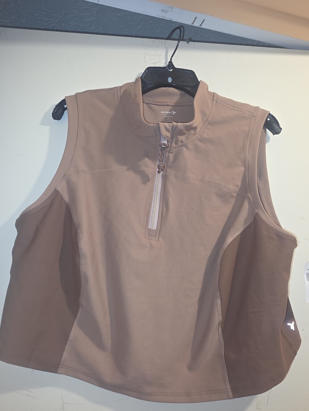 Old Navy Active Powersoft Tan/Brown Zip Up Tank W 2x